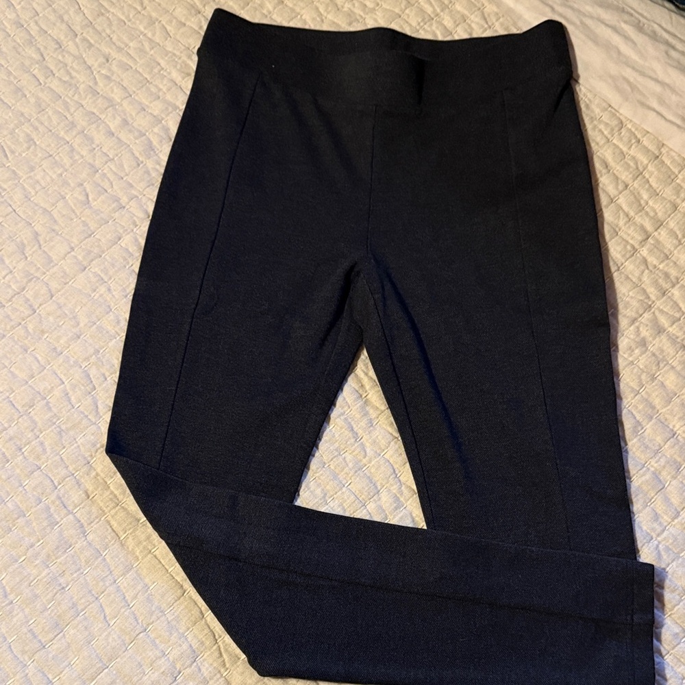 CAbi Black Ponte Knit Ankle Pants